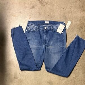 NWT MOTHER Blue Skinny Jeans